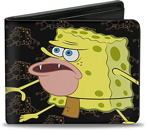 Spongebob Squarepants Herren Buckle-Down Bifold Wallet Spongebob Zweifalten-Geldbörse, Mehrfarbig, 10.1 cm x 8.89 cm