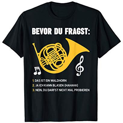 Herren T-Shirt Waldhorn - Horn Hornist Corno Geschenk Spruch T-Shirt