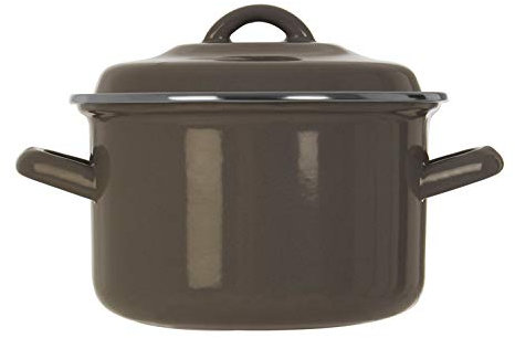 Premier Housewares 0104573 Porter Casserole Dish with Lid, Enamel, 2 liters, Grey