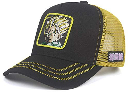 AJSJ Capsule Corp Casquette De Baseball en Coton Hommes Femmes Hip Hop Dad Mesh Trucker, Gohan
