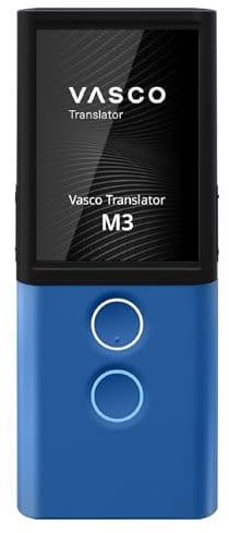 Vasco Translator M3 Sprachübersetzer | Übersetzungsgerät | Übersetzt lebenslang gratis | 70+ Sprachen | Spracheingabe und Sprachausgabe | Foto Übersetzer | Farbe: Blue Ocean
