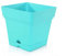 Mintra Home Pot de Fleurs Carré - Plastique Incassable - Sans BPA - 17 cm - Planter des Fleurs, Jardinage, Plantes - Durable pour Intérieur, Extérieur, Terrasse, Pelouse et Jardin (Bleu Sarcelle)