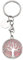 GEHECRST Lebensbaum Schlüsselanhänger Natürlich Edelstein Anhänger Chakra Heilsteine Glückbringer Schlüsselbund Keychain Energietherapie Healing Dekoration (Rosenquarz)