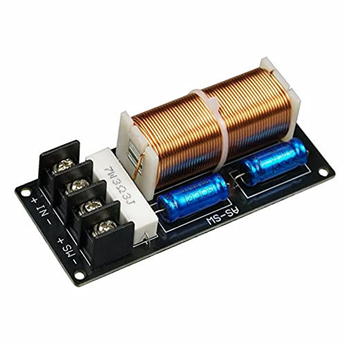 3-way Subwoofer Crossover Passive Bass HIFI Speaker Frequency Divider DIY 350W 12dB/oct 5N Pure Copper Low Internal Resistance Inductor