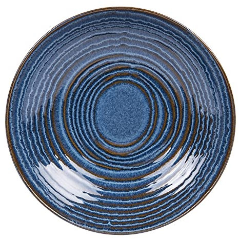 Table Passion - Assiette creuse Moon bleu 22 cm (lot de 6)