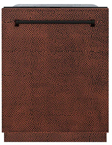 ZLINE 24 Monument Series 3rd Rack Top Touch Control Dishwasher in Hand Hammered Copper with Stainless Steel Tub (DWMT-HH-24)