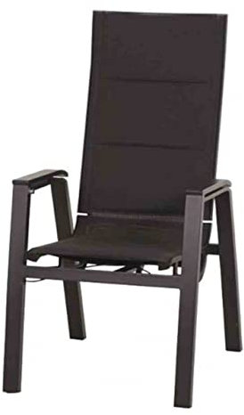 Siena Garden Milano Move Sessel, anthrazit matt, Alu/Ranotex, 59x73x110 cm, stufenlos verstellbar, stapelbar