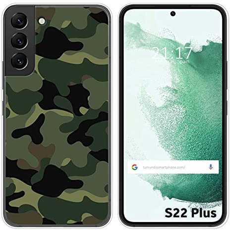 Cover Silicone per Samsung Galaxy S22 Plus 5G Disegno Disegni - Mimetico