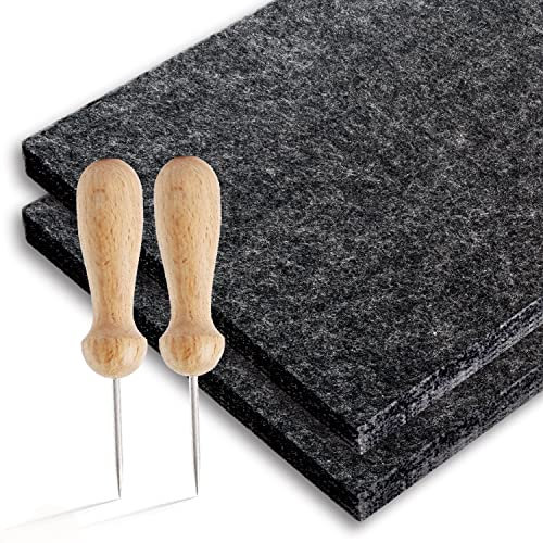 Gallop Chic Kreativität fördern mit Prickelset: 2 Prickelfilz 20 x 15cm, 2 Nadel - Perfekte DIY-Gadgets für Kinder und Erwachsene (2 Prickelnadel + 2 Prickelfilz)