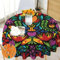 Tischdecke Abwaschbar Rund 150 Boho Style Mandala Runde Tischdecke für Draußen Polyester Outdoor Wetterfest Gartentischdecke für Küche Garten Gartentisch Esstisch Couchtisch Party