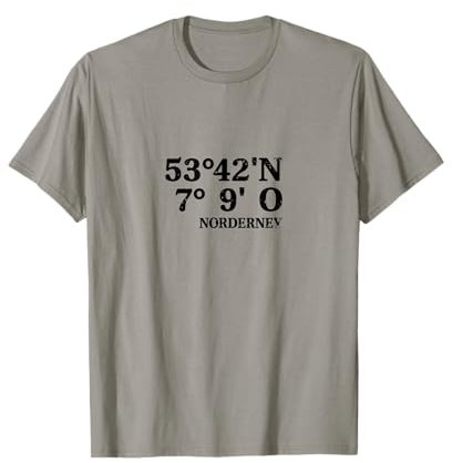 Norderney Souvenir Koordinaten Urlaub Insel, Norderney T-Shirt