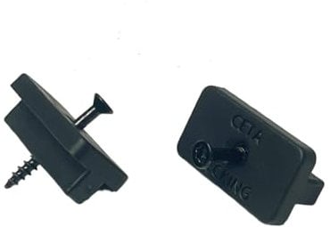 Lot de 100 clips de fixation en T pour terrasse Noir