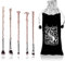 Metallgriff Make-up-Pinsel-Set, 5 Stück Mit Metall Beutel, Pinselset Makeup Zauberstab, Geschenk für Mädchen Und Frauen