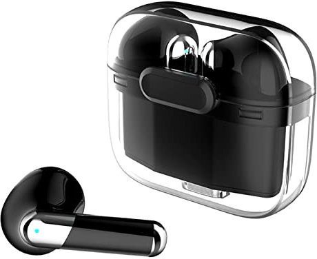 Auriculares de Traducción para Traducción de Idiomas de Voz, Compatible con 144 Idiomas, 3 Funciones de Traducción, con Estuche Transparente, para Viajes, Negocios Y Uso Diario(Black)