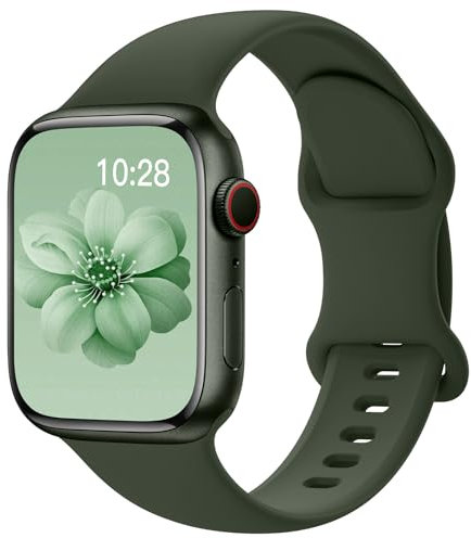 Yoohoo Sport Straps Compatible with Apple Watch Straps 38mm 40mm 41mm 42mm(Series 10) Women Men,Upgraded Soft Silicone Strap Replacement Watch Bands for Apple Watch Series 10 9 8 7 6 5 4 3 2 1 SE