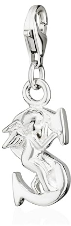 NKlaus Charm Anhänger Buchstabe Alphabet für Armband 925 Silber antik versilbert Alphabet-Anhänger für Armbänder oder Halsketten