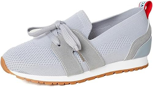 IFFANY Atmungsaktive, Fliegende, gewebte orthopädische Turnschuhe für Damen, rutschfeste, leichte Turnschuhe, Bequeme orthopädische Schuhe mit Mesh-Luftpolster für ältere Menschen