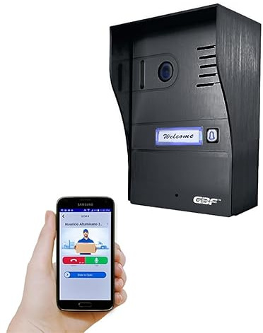 GBF PL963M-BL – Intelligentes Tür-/Tür-Telefon-Gegensprechanlage, wetterfest, HD 1080P, Weitwinkel, Bewegungserkennung, Speicher
