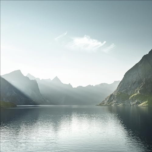 Pro-Art Glasbild Bergsee I, 30x30 cm