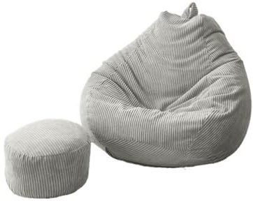 Cord-Sofa, Sitzsack, Tatami, Schlafzimmer, Wohnzimmer, Flauschige Couch, Pouf, Freizeit-Lounge-Sessel mit Füllung, Sessel