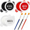 TonJin Peinture Corporelle Noir + Blanc + Rouge avec 3 Pinceaux,Peinture de Visage Professionnelle Non Toxique Maquillage Enfant Adulte pour Cosplay Halloween Clown Maquillage SFX (150g)