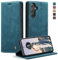owlhold Handyhülle für Samsung Galaxy A55 hülle Galaxy A55 klapphülle Premium PU Lederhülle Faltbare Handytasche Schutzhülle Kartenfach Standfunktion hülle Samsung Galaxy A55 5G - Blaugrün