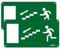 2pcs Segnali di sicurezza Uscita di emergenza Segnale di uscita a parete, 20x10cm, lato destro in basso Uscita