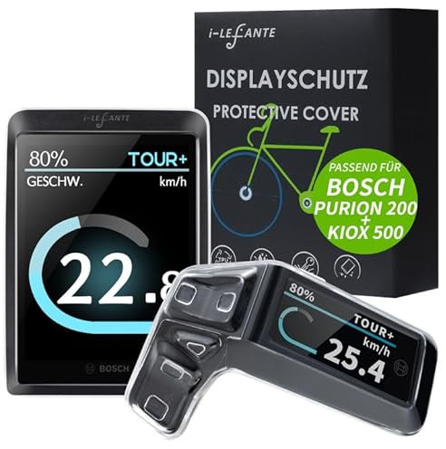 i-LEFANTE Schutzhülle Set für Bosch Purion 200 Display (BRC3800) & Kiox 500 Display (BHU3700) - Displayschutz vor Kratzern, Stößen - Ebike Zubehör