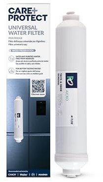 CARE+PROTECT Universal Fridge Water Filter - Removes Heavy Metals, Pesticides, Chlorine, Fluoride - Improves Taste & Smell - Fits Various Brands