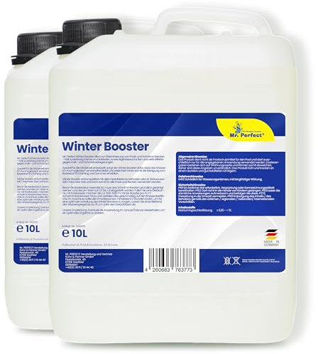 Mr. Perfect® - Effektiver Winter Booster 2x10L | Pool Wintermittel | Winterschutzmittel für Pools | Wintermittel für Pool | Pool Überwinterungsmittel Algizid | Einfache Winter Poolpflege