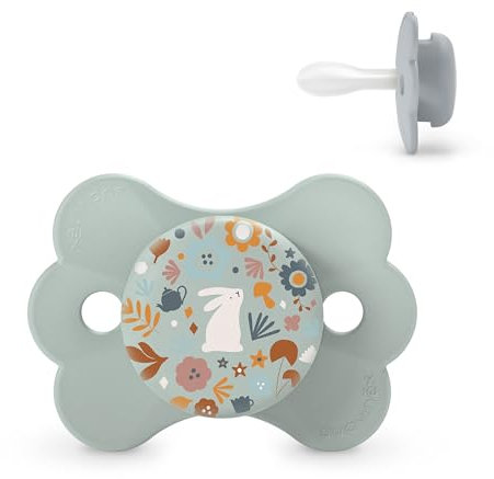 Suavinex, Ciuccio per Neonati 6/18 Mesi, con Tettarella in Silicone SX Pro, Tettarella Simmetrica, Piatta e Flessibile, Rispetta lo Sviluppo del cavo Orale, Previene Sfregamenti, Wonderland Verde