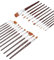 Elan Paint Brush Set, 24 PCS Short Handle Nylon Brushes with Angled, Fan, Filbert, Flat, Round & Script Paint Brushes for Acrylic and Gouache Painting