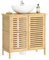 SogesHome Meuble sous Vasque Meuble de Rangement sous-Lavabo avec Étagère pour Salle de Bain en Bambou 60 x 30 x 60 cm