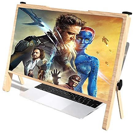 Laptop-Bildschirmlupe, 3D-faltbare Laptop-Bildschirmlupe, kompatibel mit 38,1 - 50,8 cm (15 - 20 Zoll) Handy, Tablet, Laptop; für Senioren, Lesen, Naharbeit, tragbarer Verstärker, Desktop (Größe: 53,3