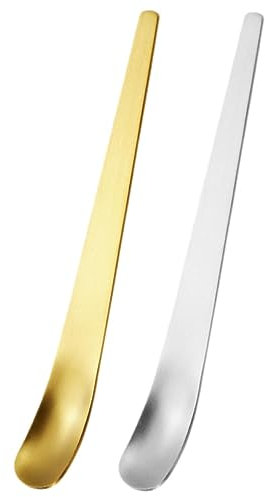 Alipis 2 Stück geschlitzt Eisbecher Nachtisch kleine Löffel kleine Dessertlöffel für den einzug ice cream scoop coffee spoon Rührer Löffel Rührlöffel handhaben Rostfreier Stahl
