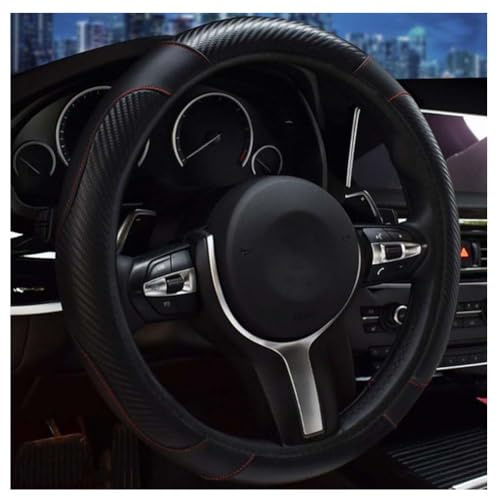 FOWURB PU Leder Lenkradbezug für Opel Astra K/Astra K Sports Tourer/Astra L/Antara/Ampera, Anti Rutsch Atmungsaktives Lenkradbezug Lenkradhülle Auto Zubehör Innenraum,A/Black