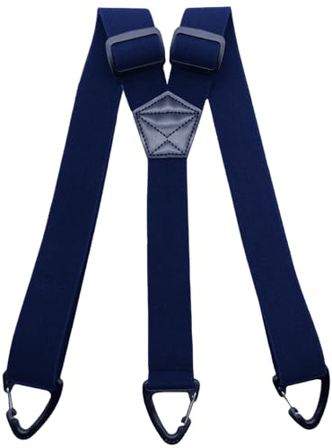 Nujvnuj Hosenträger Herren Extra Stark | 3.8 cm Breit mit 3 Robusten Karabinern | Einstellbar & Elastisch für Arbeitshose & Motorradhose | Y-Style Design | Für Damen & Herren