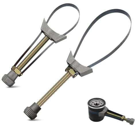2 Pezzi Chiave per Filtro Olio, Chiave Regolabile 60–120 mm