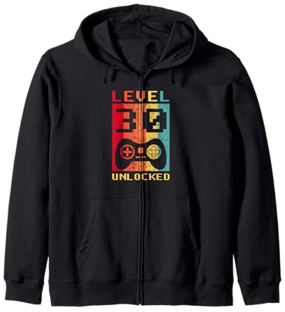Level 30 Manette de Jeu rétro débloquée Motif Anniversaire Sweat à Capuche