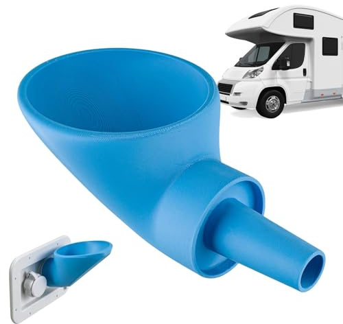 Entonnoir Camping-Car pour Réservoir Eau Propre, Adaptateur Large Ouverture Remplissage Van Caravane Trappe Extérieure