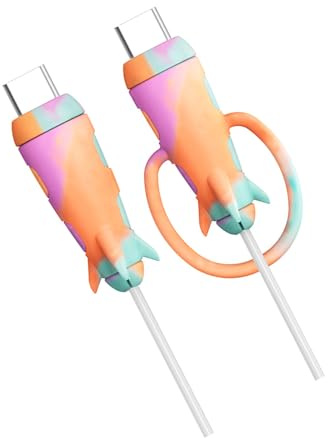 FGDTREE 2 in 1 Silicone Cable Protectors and Organizers for Phone Chargers Cords with Elastics Materials Phone Cable Silicone Protectors