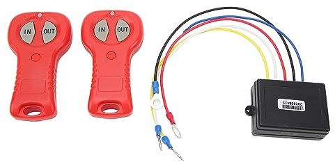 TYTOGE Kit Telecomando Wireless per Verricello, Risposta Rapida Efficiente 12V 24V con 2 Trasmettitori Portatili per Camion ATV SUV