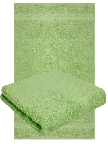 Betz 2-TLG. Handtuch-Set Premium 100% Baumwolle 2 Handtücher 50x100 cm Farbe apfelgrün