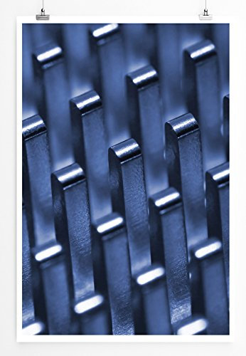 Sinus Art Kunst und Deko Poster - Künstlerische Fotografie – Heizkörper Makroaufnahme- Fotodruck in gestochen scharfer Qualität