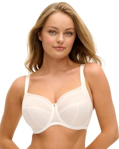 Fantasie Damen Women's Fusion Underwire Side Support Bra BH mit voller Abdeckung, Durchsichtig, Weiss/opulenter Garten, 65F