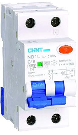 CHINT 51507 NBH8LE-40/C16-1PN-6-AC30-INTER. MAGNETOTERMICO DIFFERENZIALE 1P+N 16