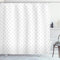 ABAKUHAUS Polka Dots Duschvorhang, Kleiner Tupfen Pastell, Stoffliches Gewebe Badezimmerdekorationsset mit Haken, 175 x 220 cm, Pale Grau Weiß