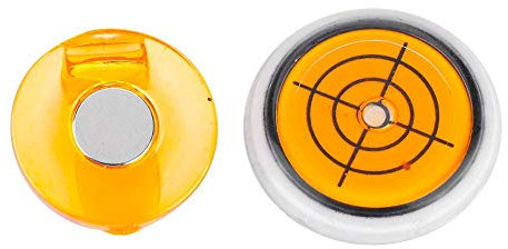 Dwawoo Golfmarker, Zielmuster Golfhut Clip Level Golfballmarker Golfzubehör(Orange) Golf