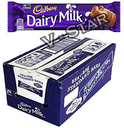 Original CADBURY Dairy Milk Chocolate Standard BAR 48 x 45g Full Box Fresh Stock