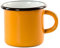 FANMEX - Fantastik - Taza acero esmaltado estilo vintage 8 cms (400 ml) - Calidad máxima (Mostaza)